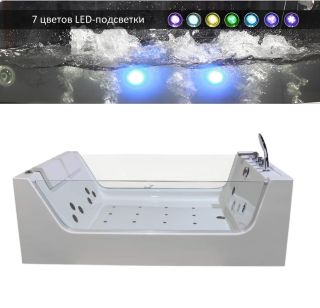 Акриловая ванна Cerutti SPA C-454A гидромассажная 170x120см